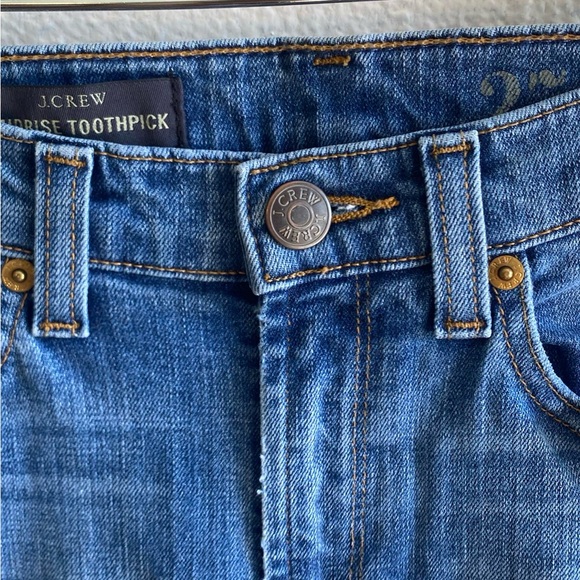 J.Crew Midrise Toothpick Distressed Stretch Women’s Denim Jeans Size 27 - Picture 3 of 12